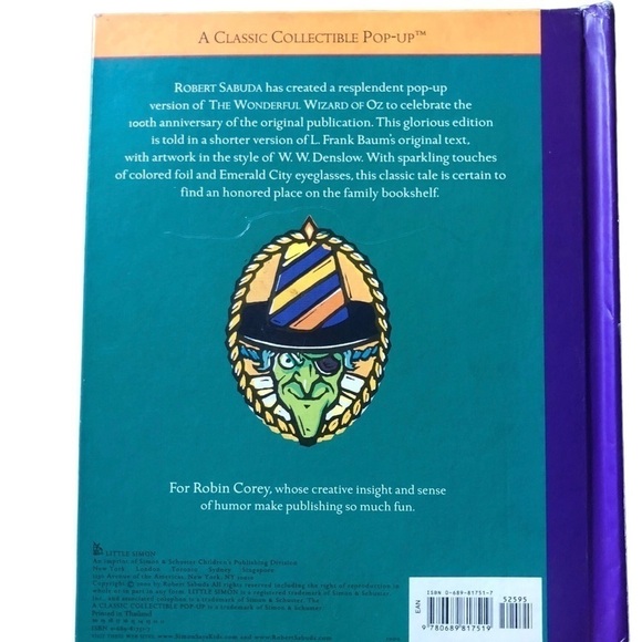 The Wonderful Wizard Of Oz A Commemorative Pop-Up Book By L Frank Baum Collector - Picture 14 of 14